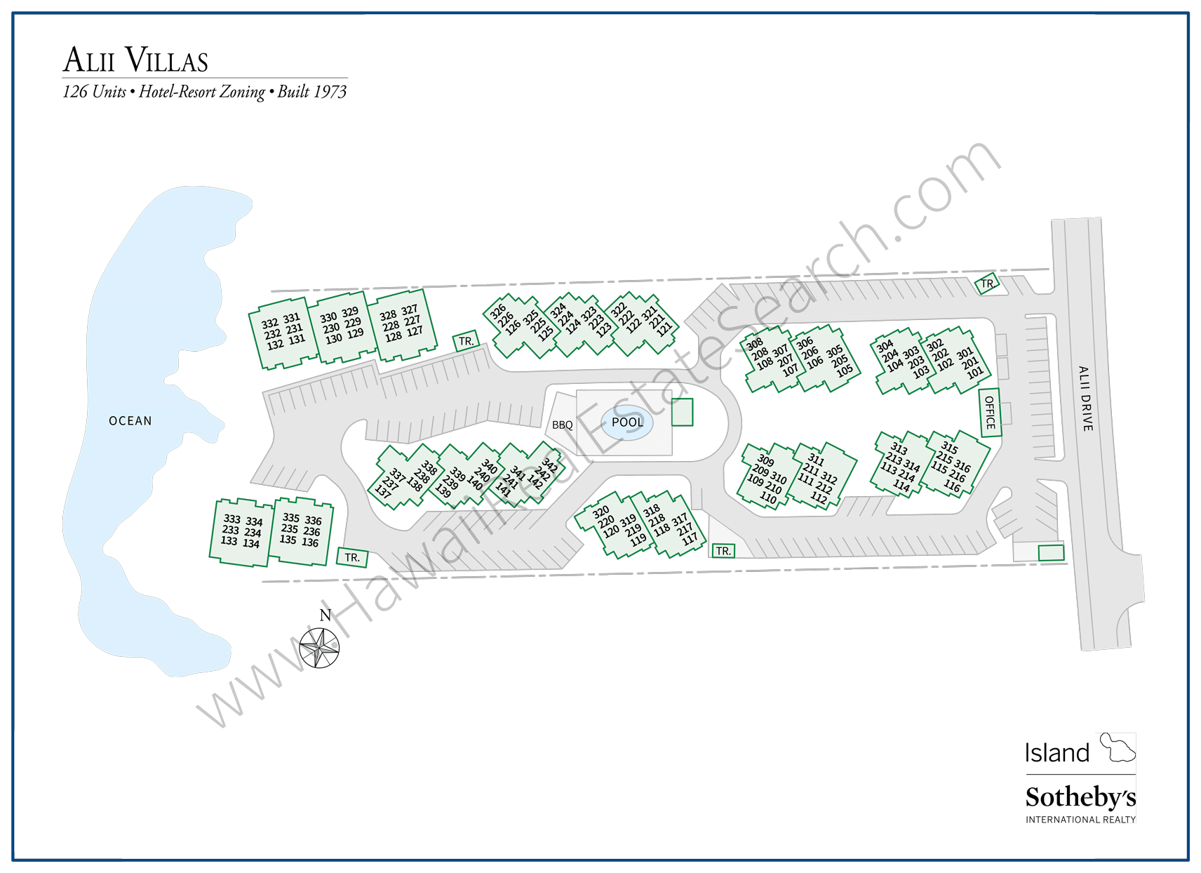 Alii Villas Map 2020